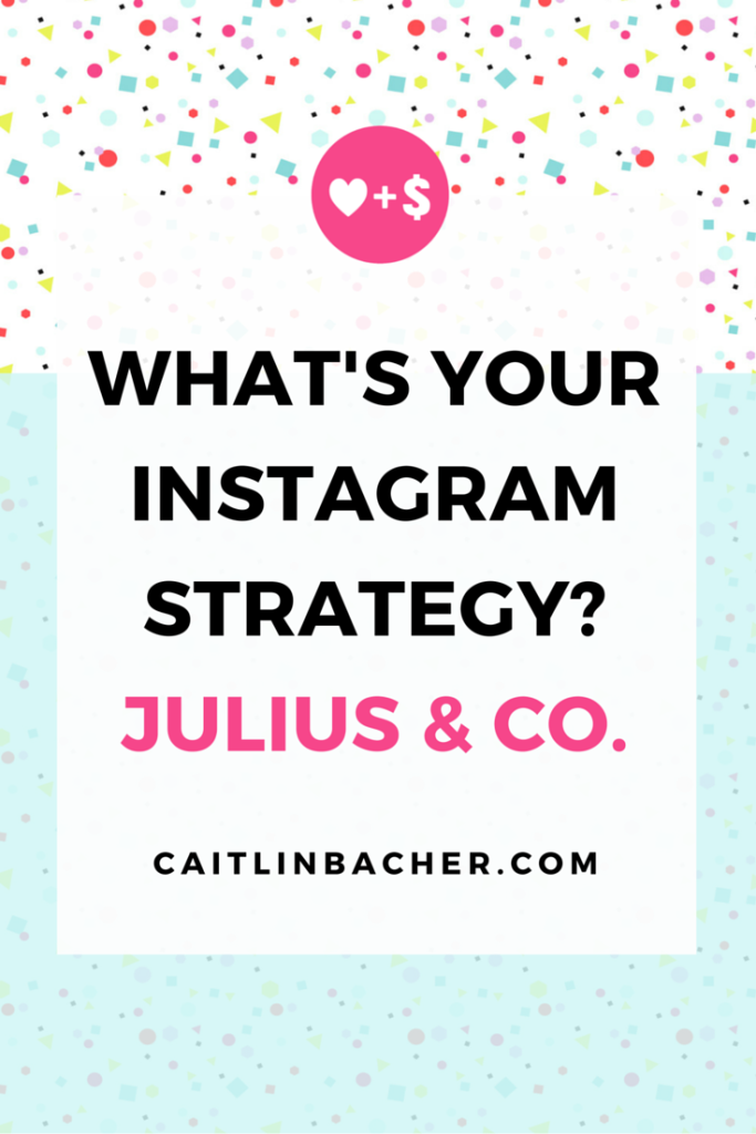 What's Your Instagram Strategy? Julius & Co. | Caitlin Bacher