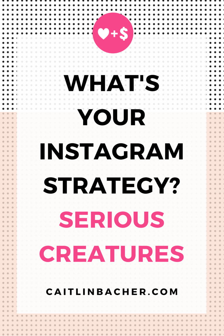 What's Your Instagram Strategy? Serious Creatures | Caitlin Bacher