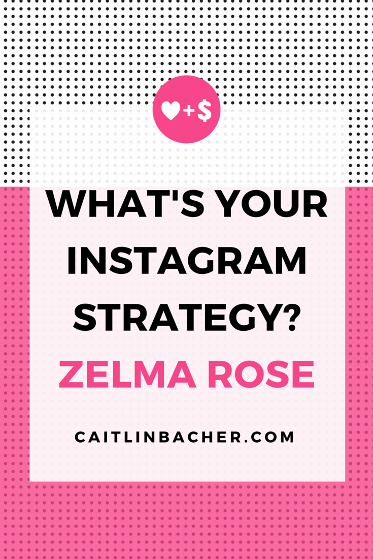 What's Your Instagram Strategy? Zelma Rose | Caitlin Bacher