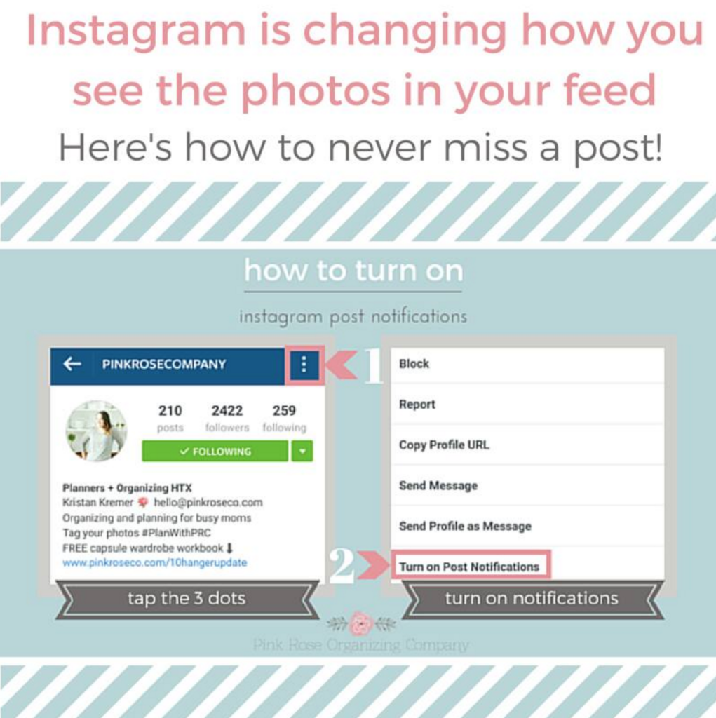 How To Turn On Your Instagram Post Notifications | caitlinbacher.com