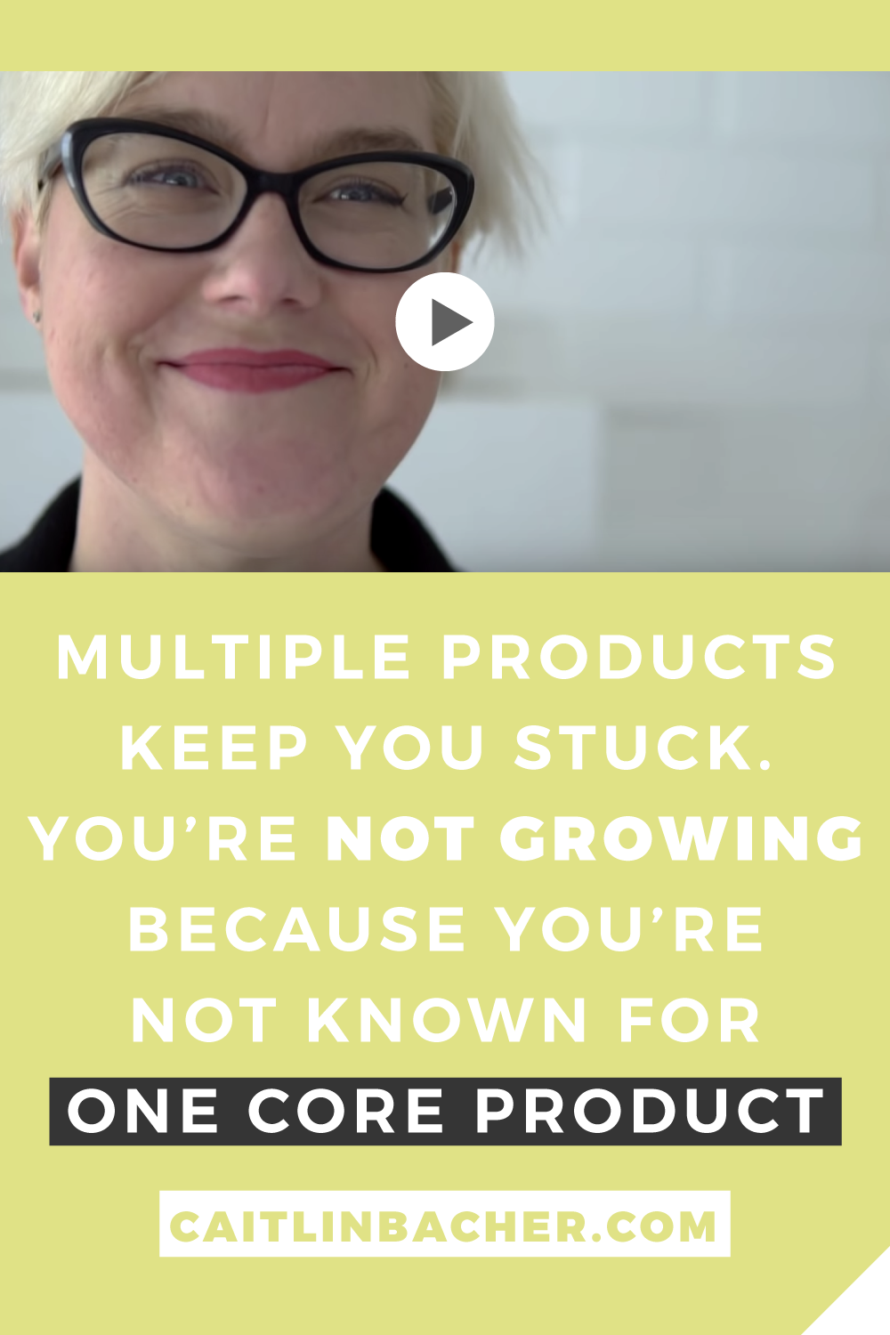 MULTIPLE PRODUCTS KEEP YOU STUCK. YOU'RE NOT GROWING BECAUSE YOU'RE NOT KNOWN FOR ONE CORE PRODUCT | Scale With Success | Course Creator | Business Tips | caitlinbacher.com