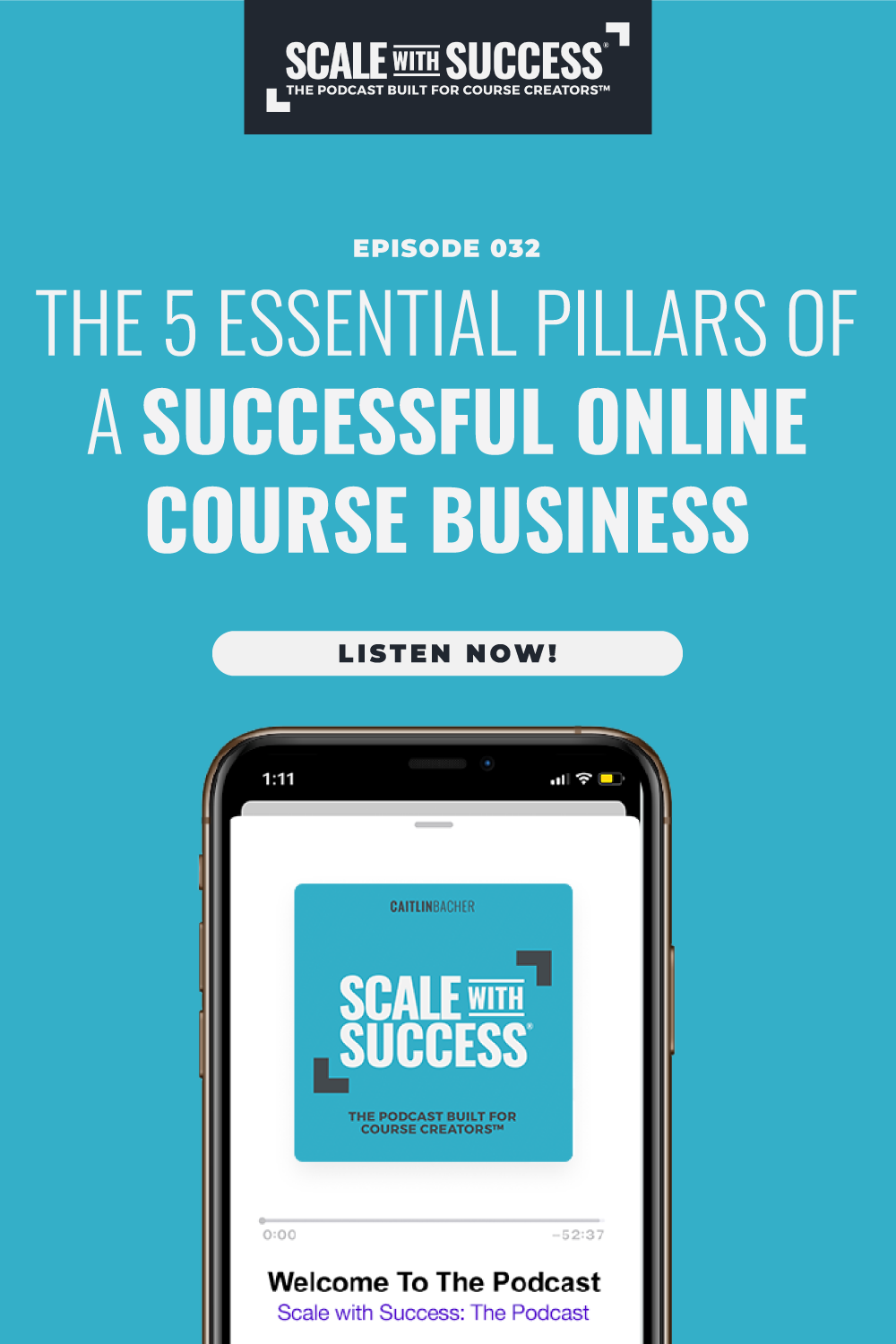 The 5 Essential Pillars Of A Successful Online Course Business | Scale WIth Success | Course Creator | Business Tips | caitlinbacher.com