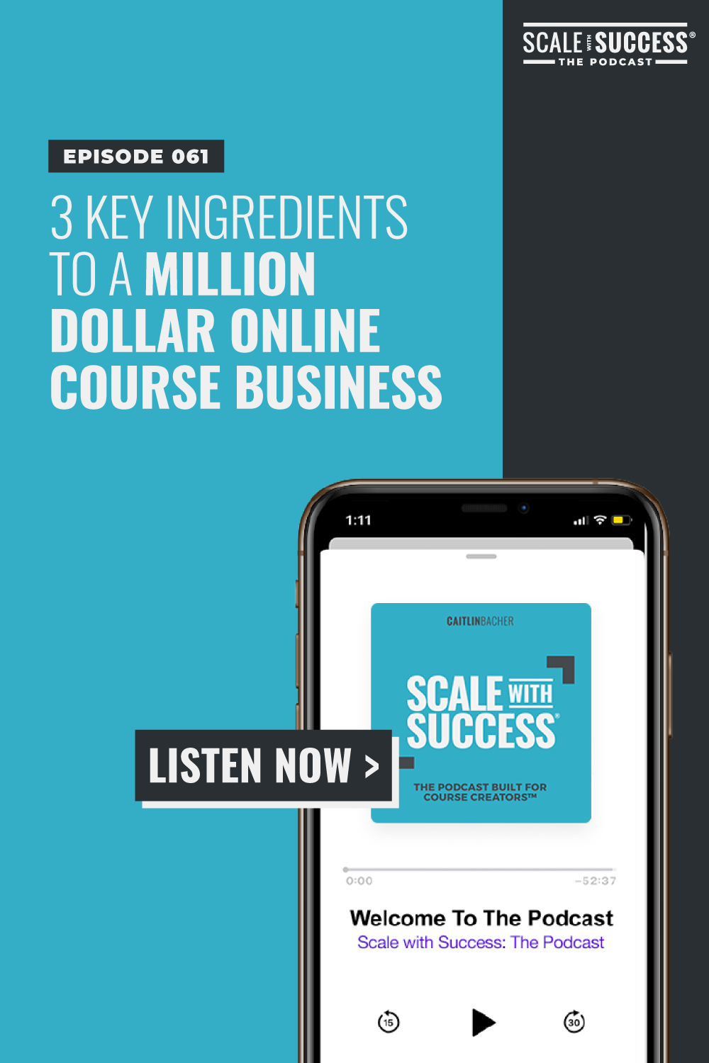 3 Key Ingredients to a Million Dollar Online Course Business | Scale With Success | Course Creator | Business Tips | caitlinbacher.com
