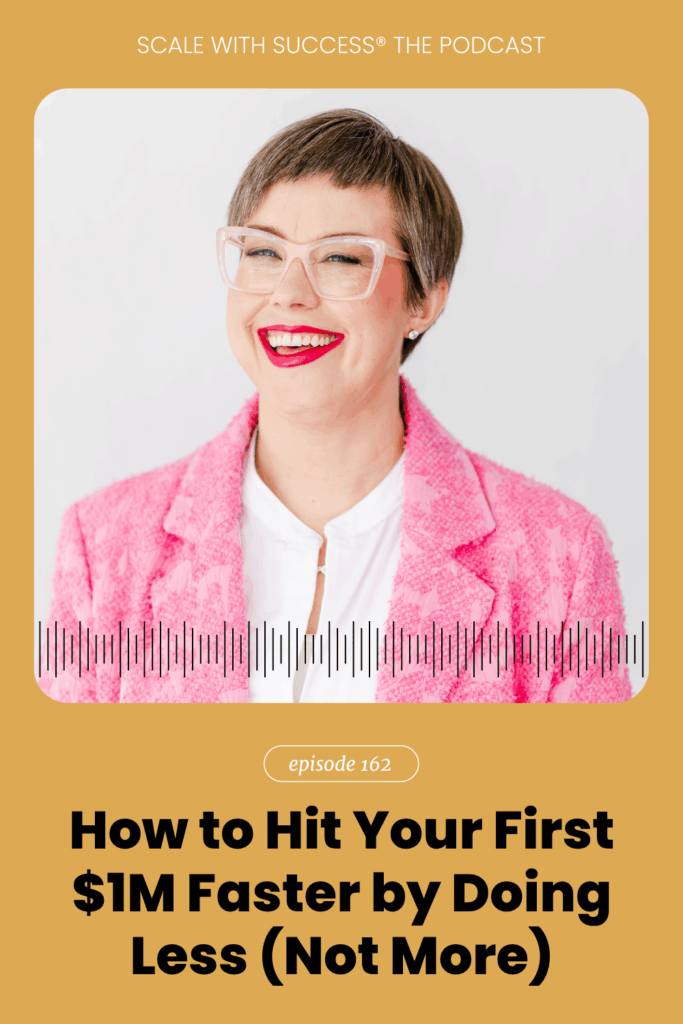 How to Hit Your First $1M Faster by Doing Less (Not More) | Scale With Success | Course Creator | Business Tips | caitlinbacher.com